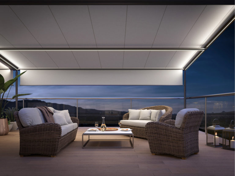 Pergola mit Beleuchtung